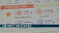 10월 취업자 수 두 달째 60만 명대 증가