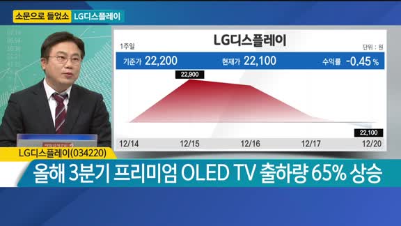 [소문으로 들었소] LG디스플레이