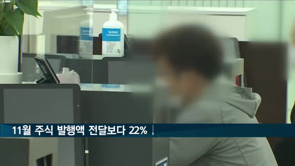 11월 주식 발행액 전달보다 22%↓…대어급 상장 없어