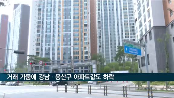 거래 가뭄에 강남·용산구 아파트값도 하락