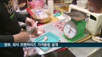 정부, 매주 외식 프랜차이즈 가격동향 공개