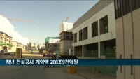 작년 건설공사 계약액 288조9천억원…전년보다 10.5% 증가