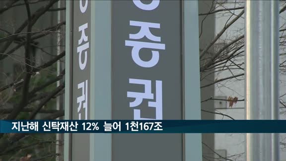 지난해 신탁재산 12% 늘어 1천167조원