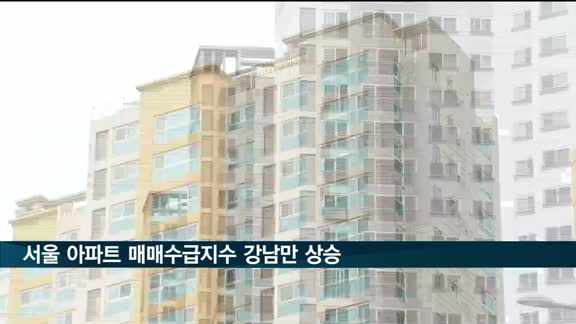 서울 아파트 매매수급지수 강남만 상승