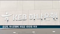 금감원, '외환거래법 위반' 하나은행에 과징금 5천만원