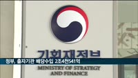 정부, 출자기관 배당수입 2조4천541억 원