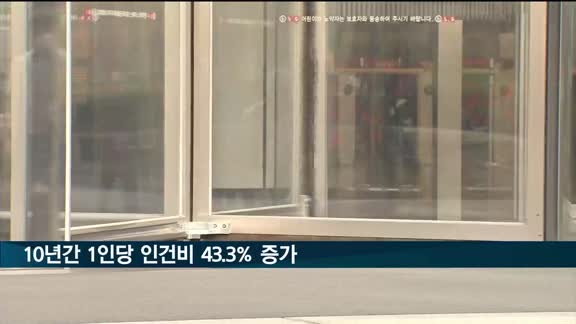 전경련 "10년간 1인당 인건비 43.3% 증가…매출액 증가율의 3.5배"