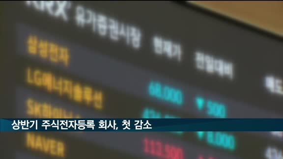 상반기 전자등록 주식 85억주·조달액 24조원…전기보다 감소