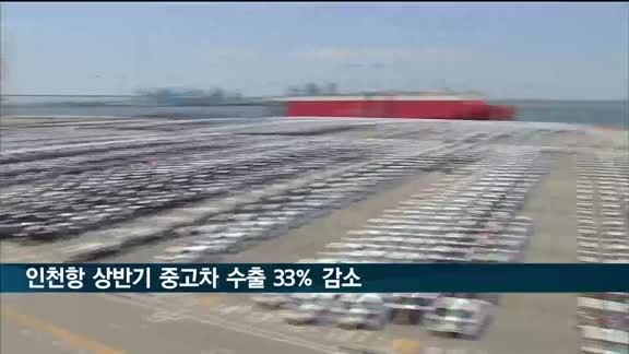 인천항 상반기 중고차 수출 33% 감소