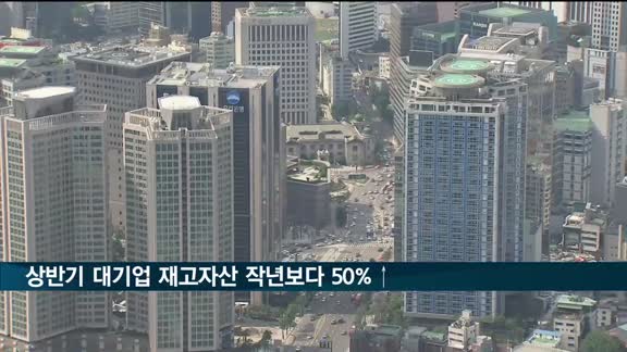 상반기 대기업 재고자산 작년보다 50%↑