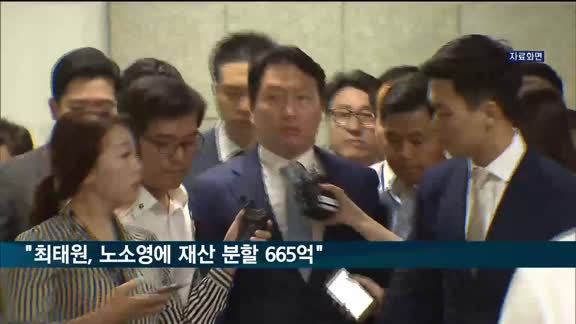 법원 "최태원, 노소영에 위자료 1억 원·재산분할 665억 원"