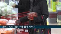 소비자 70% 이상 "식품 물가 비싸다"