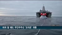 미국 달 궤도 무인우주선 '오리온' 귀환