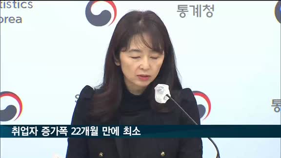 1월 '고용동향' 취업자 증가폭 22개월 만에 최소