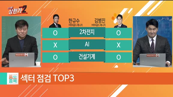 [줄 서는 종목] 섹터 점검 TOP3 [2차전지 / AI / 건설기계]