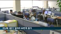지난해 3분기 일자리 60만 개 증가…증가 폭 줄고 노인이 절반