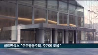 골드만삭스 "국내 주주행동주의로 지배구조 개선…주가에 도움"
