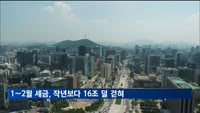 1∼2월 세금, 지난해보다 16조 원 덜 걷혔다