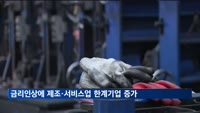 금리인상에 한계기업 증가…제조업 27.1% 재무 곤경 기업