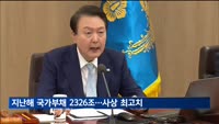 지난해 국가부채 2326조…사상 최고치 경신