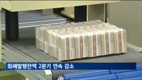 화폐발행잔액 2분기 연속 감소