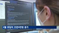 4월 취업자 35만4천명 증가…제조업 28개월 만에 최대 감소