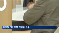 지난달 5대 은행 연체율 급등