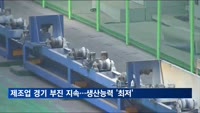 제조업 경기 부진 지속, 생산능력 사상 첫 7개월째 감소…지수 3년2개월 만에 최저