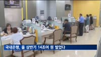 국내은행 올상반기 14조여 원 벌었다…전년비 43.9%↑