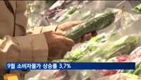 9월 소비자물가 상승룔 3.7%…반년만에 최대폭 상승