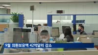 달러강세·환율방어에 외환보유액 두달째 줄어…9월 42억 달러 감소