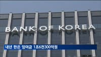 내년 한국은행 잉여금 1조6천300억 원 책정