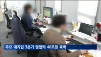 주요 대기업 3분기 영업익 40조 원 육박