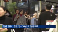 청년 인구 1천만 명…30년 뒤엔 절반으로 줄어든다
