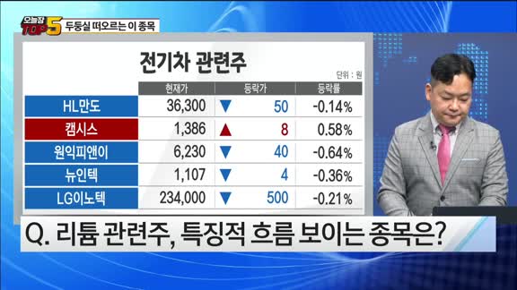 [오늘장TOP5 5위] 종목 순환매 장세, 두둥실 떠오르는 이 종목