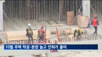주택 공급대책 발표 한달…10월 착공·분양 늘고 인허가 줄어