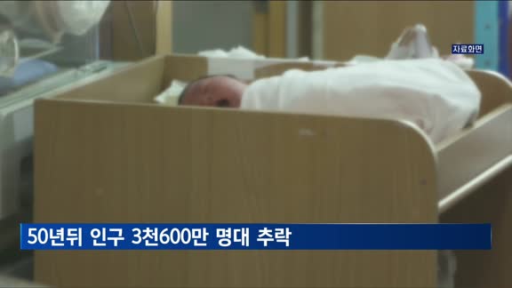 '출산율 반등해도' 50년뒤 인구 3천600만 명대 추락