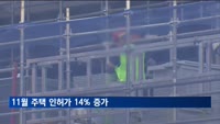 11월 주택 인허가 14%·착공 83% 증가