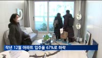 지난해 12월 아파트 입주율 67%로 하락