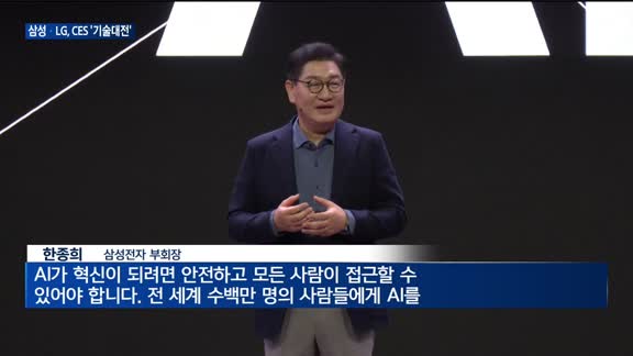 CES 2024 개막…삼성·LG, 'AI로봇·투명TV' 정면대결