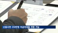'신용사면'으로 신용점수 오른 250만 명 저금리 대출로 전환 가능