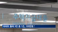 "지난해 서울 아파트 월세 3건중 1건, 100만 원 초과"