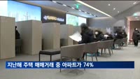 지난해 주택 매매거래 중 아파트가 74%…2006년 이후 최고 비중