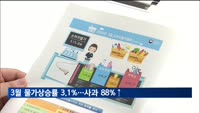 물가상승률, 두 달 연속 3%대…사과 88.2%↑