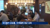 외식물가 상승률, 34개월째 평균 웃돌아…가공식품은 두달째 하회