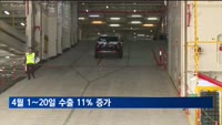 4월 1∼20일 수출 11% 증가…반도체 43%·자동차 13%↑
