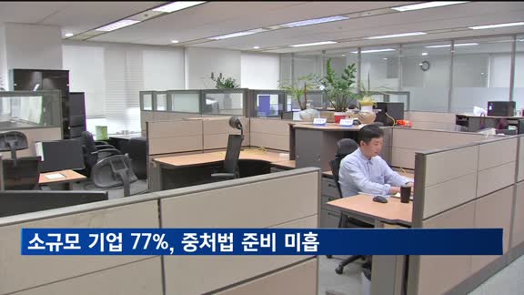 "50인 미만 기업 77%, 중처법 준비 미흡"