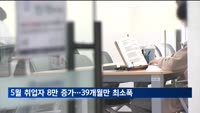 5월 취업자 8만 증가…39개월만 최소폭