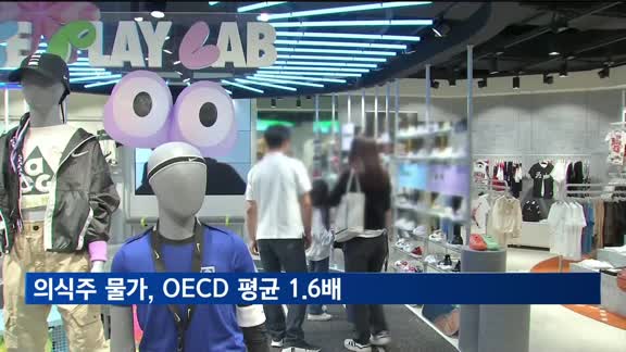 한국 의식주 물가, OECD 평균의 1.6배…"필수소비재 특히 비싸"