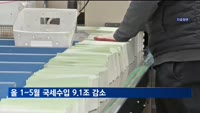 올 1~5월 국세수입 9.1조 감소